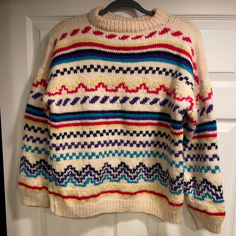 Handmade Retro Looking Holiday Sweater (Wears Like A Men's Medium)